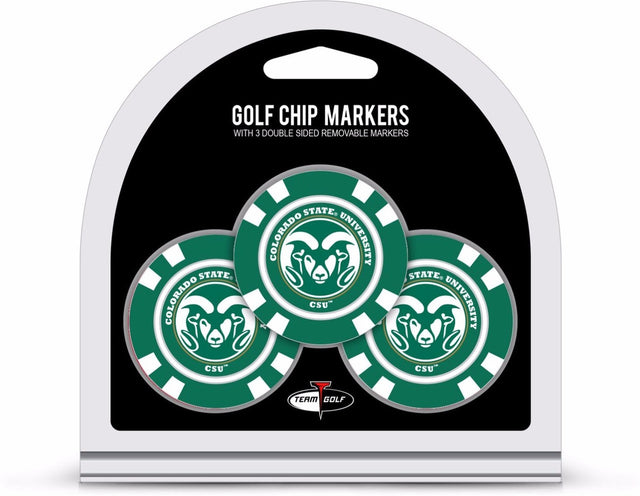 Colorado State Rams Golf Chip with Marker 3 Pack