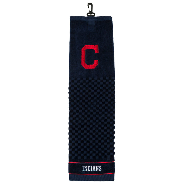 Toalla de golf bordada de los Cleveland Indians de 16" x 22"