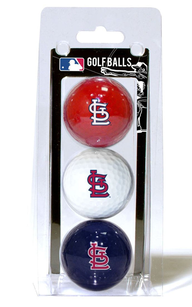 Paquete de 3 pelotas de golf de los St. Louis Cardinals