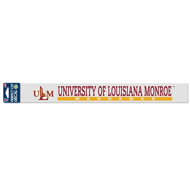 Louisiana - Monroe War Hawks Perfect Cut Decals 2" x 17"