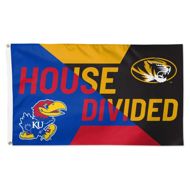 Bandera de los Kansas Jayhawks/Missouri Tigers: Deluxe, 3 x 5 pies, Rivalidad