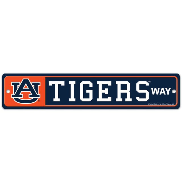 Letrero de calle/zona de Auburn Tigers de 3,75" x 19"