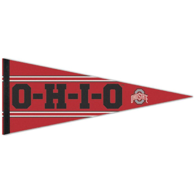 Banderín premium de Ohio State Buckeyes OHIO de 12" x 30"