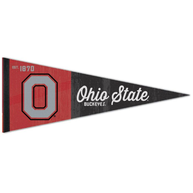 Banderín premium de los Ohio State Buckeyes de 12" x 30"