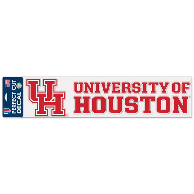 Calcomanías de corte perfecto de los Houston Cougars de 4" x 17"