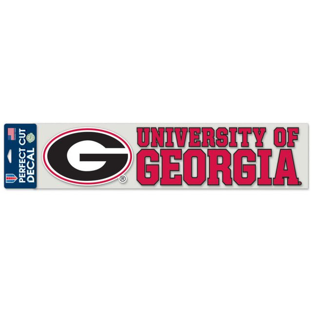 Georgia Bulldogs Perfect Cut Decals 4" x 17"