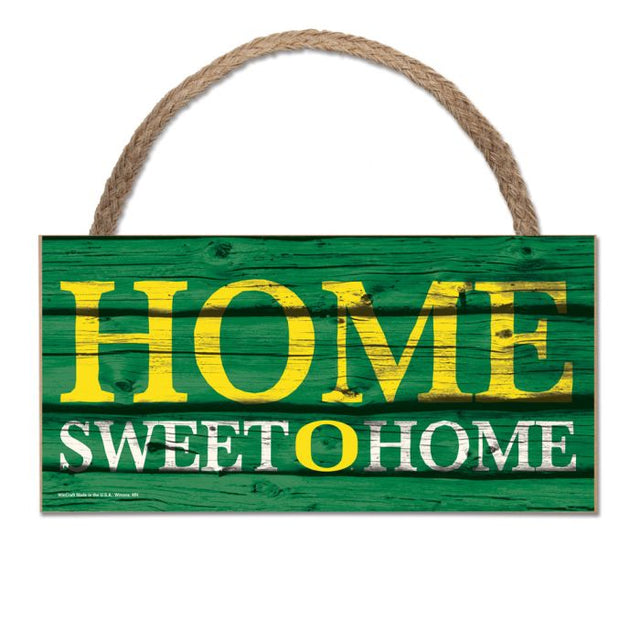 Oregon Ducks Wood Sign w/Rope 5" x 10"