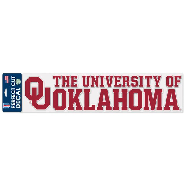 Oklahoma Sooners Perfect Cut Decals 4" x 17"