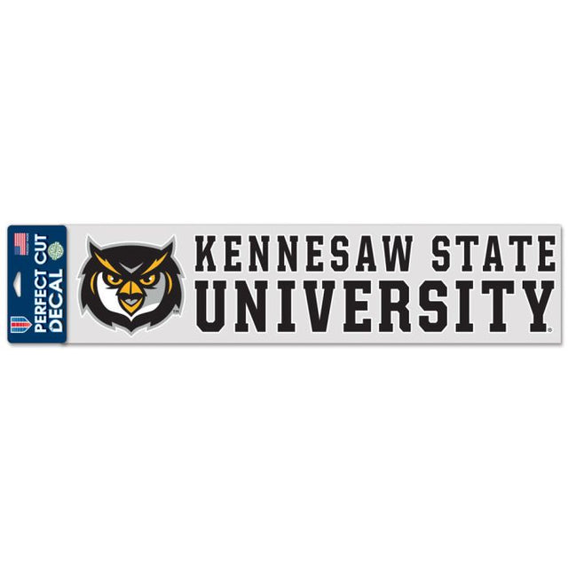 Calcomanías de corte perfecto de los Kennesaw State Owls de 4" x 17"