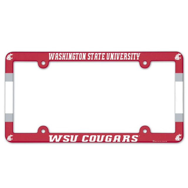 Washington State Cougars Lic Plate Frame Full Color