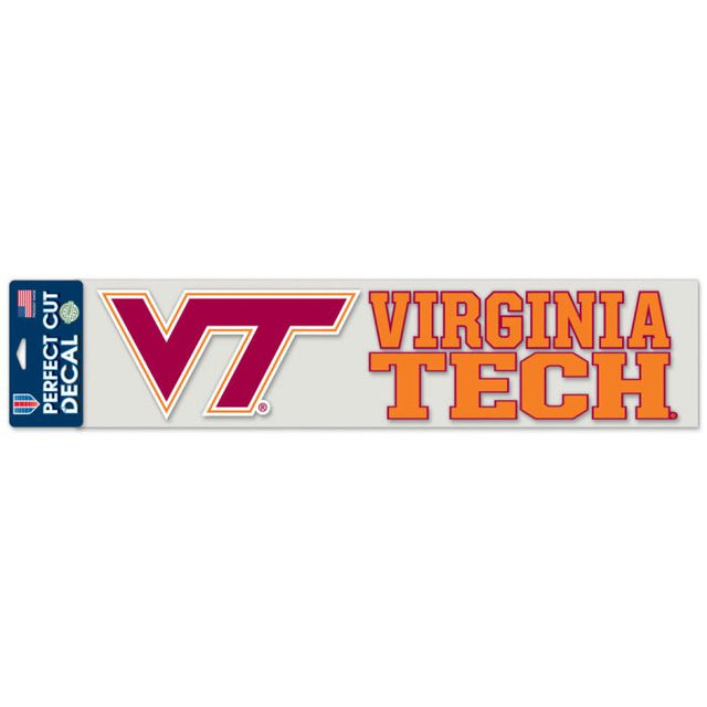 Calcomanías de corte perfecto de Virginia Tech Hokies de 4" x 17"