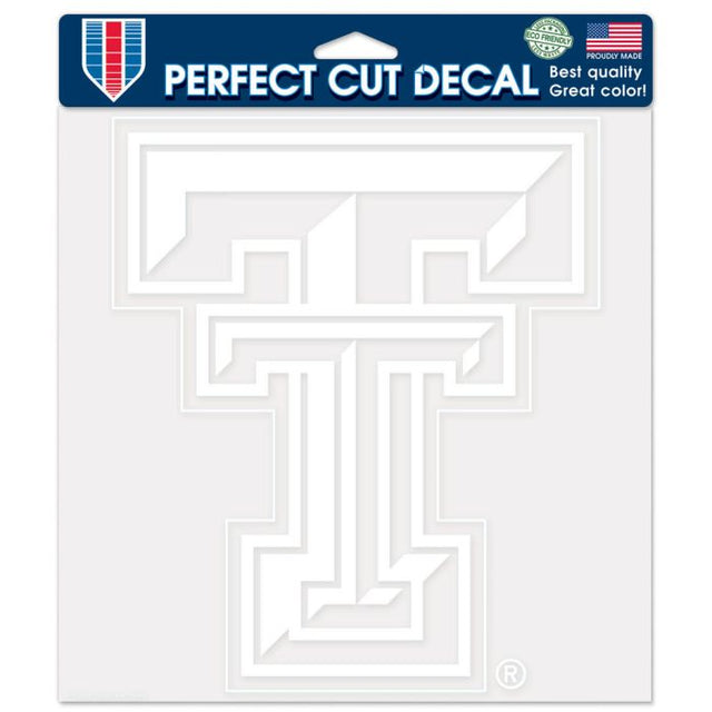 Calcomanías de corte perfecto de los Texas Tech Red Raiders de 8" x 8"