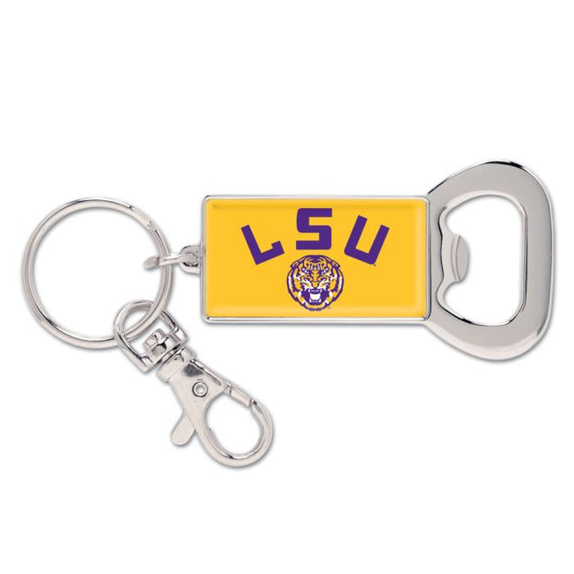 LSU Tigers Bottle Opener Key Ring RECTANGLE