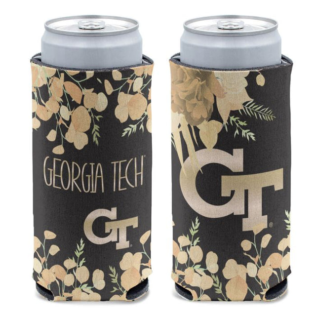 Georgia Tech Yellow Jackets Eucalyptus 12 oz Slim Can Cooler