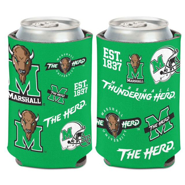 Enfriador de latas Marshall Thundering Herd Scatterprint de 12 oz.