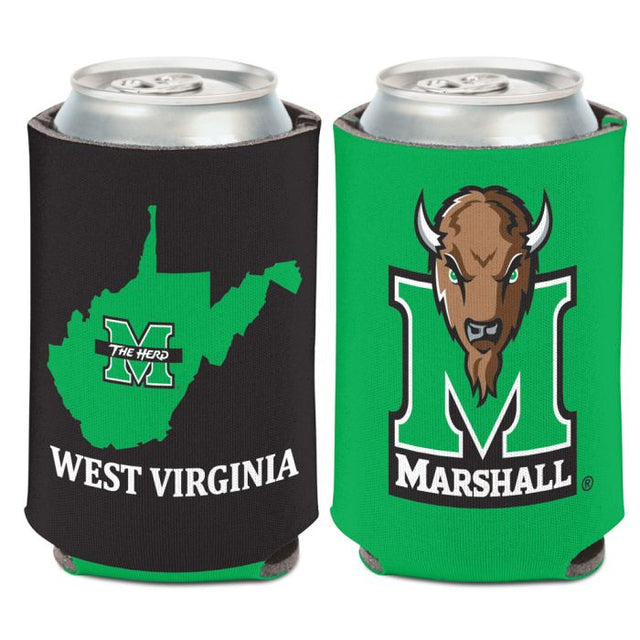 Enfriador de lata con forma de estado Marshall Thundering Herd de 12 oz.