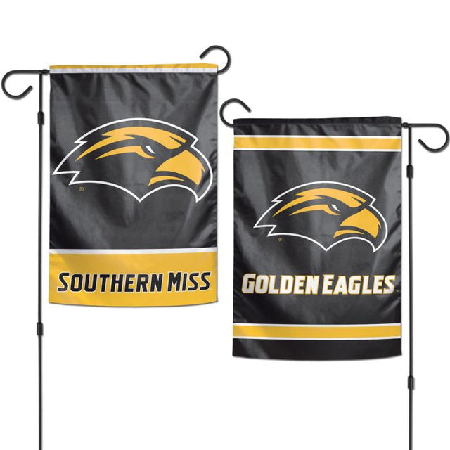 Banderas de jardín de los Southern Miss Golden Eagles de 2 lados, 12,5" x 18"