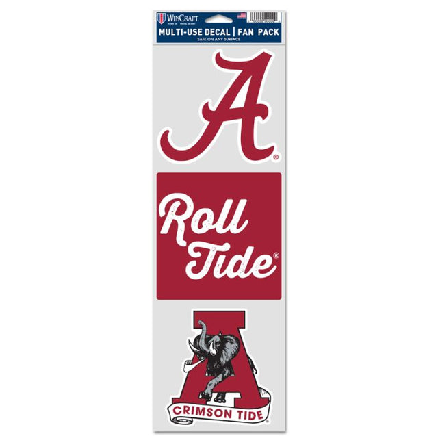 Calcomanías para fanáticos de Alabama Crimson Tide/College Vault de 3,75" x 12"