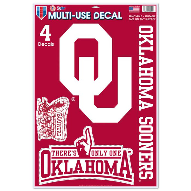 Calcomanía multiusos de los Oklahoma Sooners, 11" x 17"