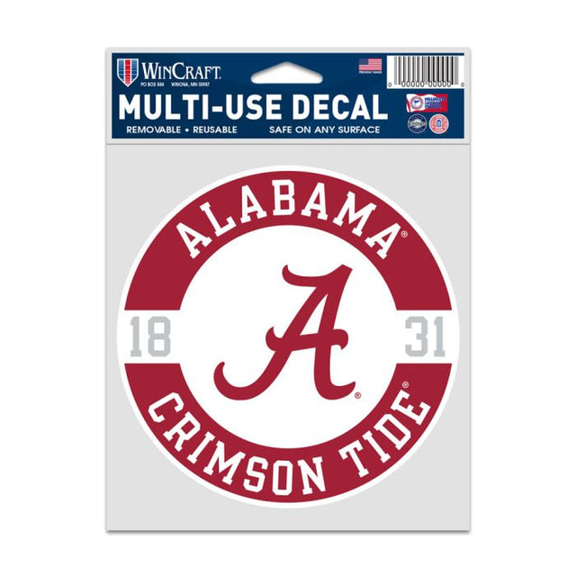 Calcomanías para fanáticos de Alabama Crimson Tide de 3,75" x 5"