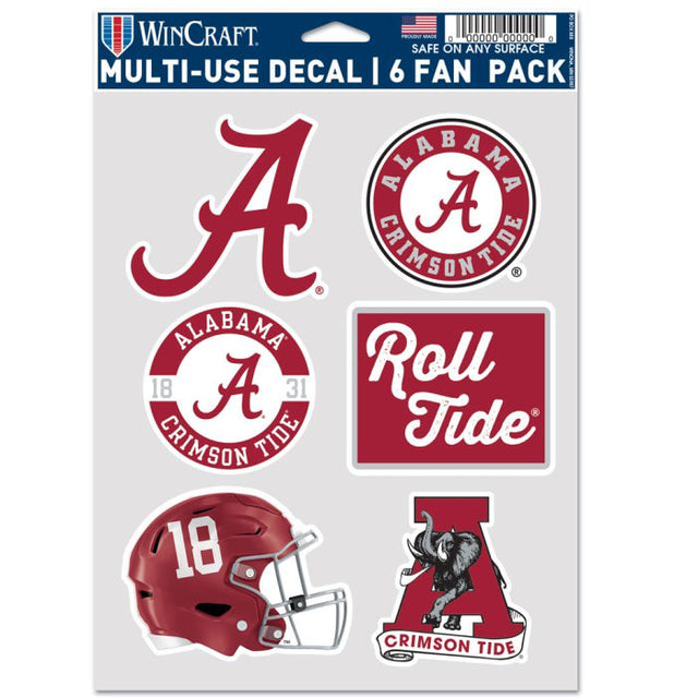 Paquete de 6 ventiladores multiusos Alabama Crimson Tide/College Vault