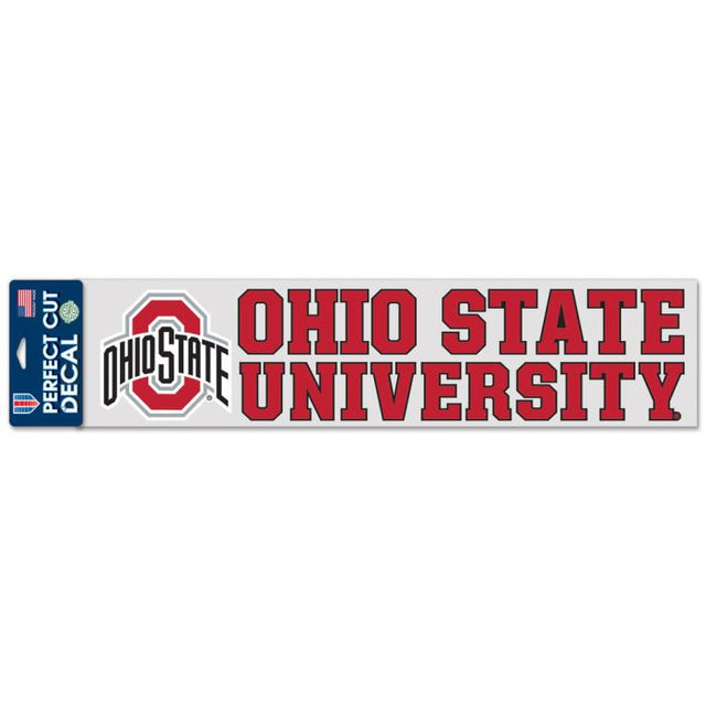 Calcomanías de corte perfecto de Ohio State Buckeyes, 4" x 17"