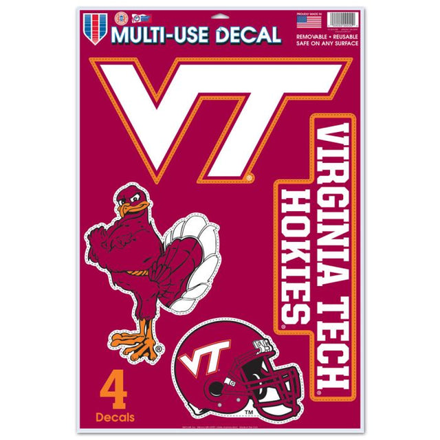 Calcomanía multiusos de Virginia Tech Hokies de 11" x 17"