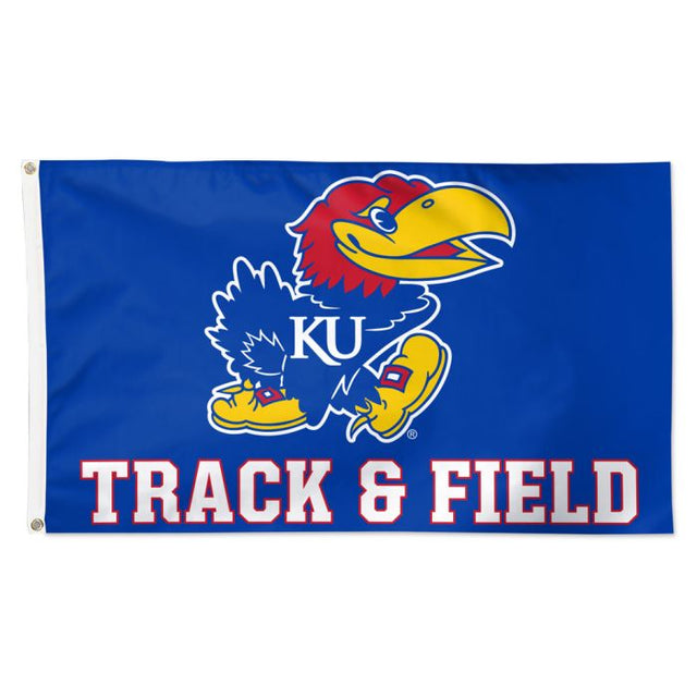 Bandera de atletismo de los Kansas Jayhawks: Deluxe, 3 x 5 pies