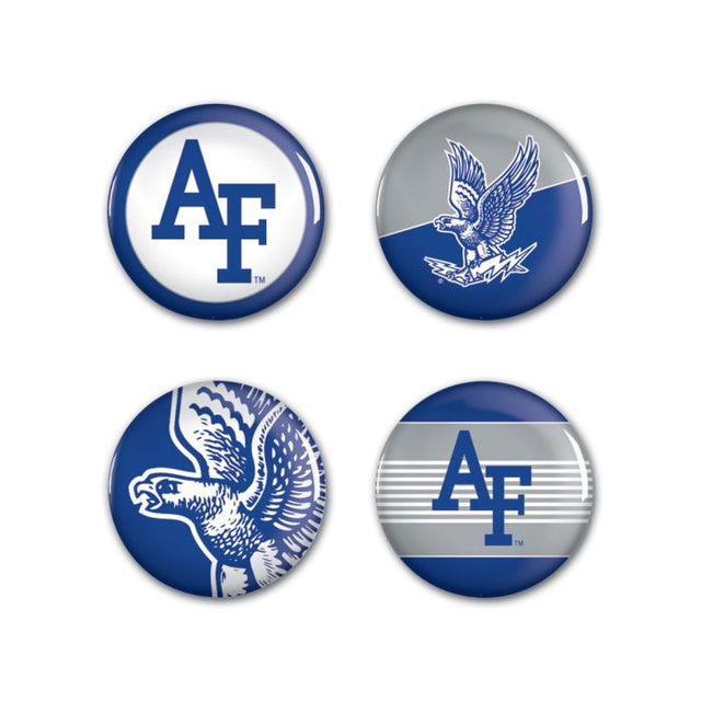 Air Force Falcons Button 4 Pack 1 1/4" Rnd