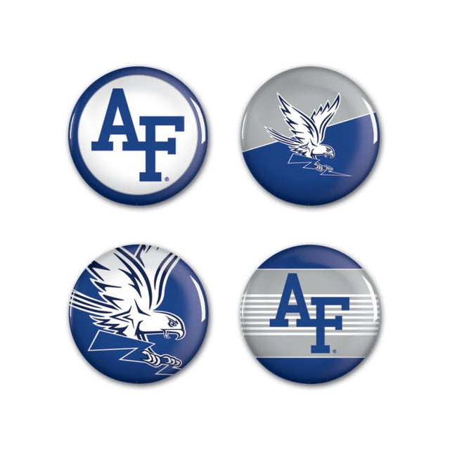 Air Force Falcons Button 4 Pack 1 1/4" Rnd