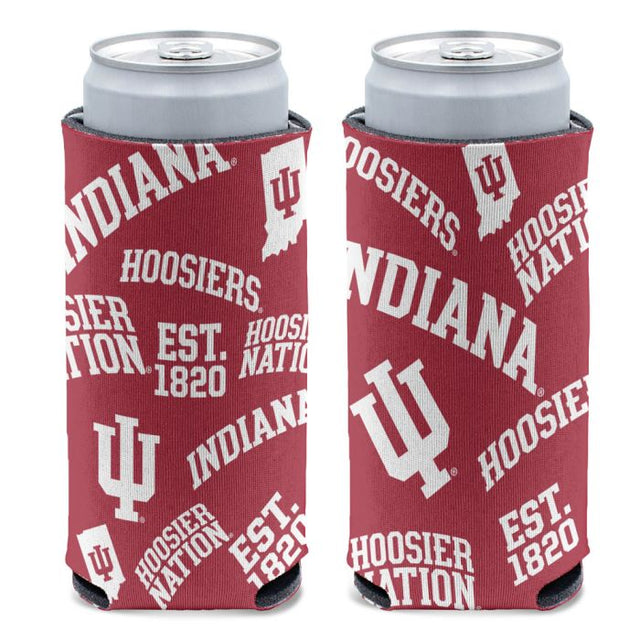 Enfriador de latas delgado SCATTERPRINT de Indiana Hoosiers de 12 oz