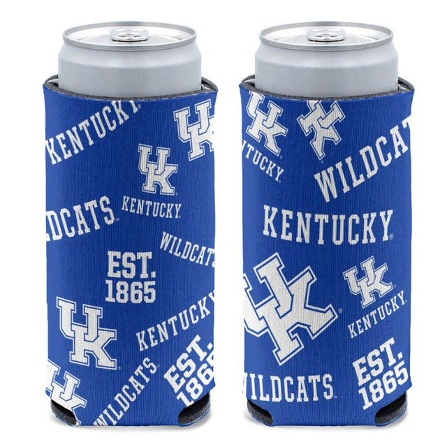 Refrigerador para latas delgado de 12 oz SCATTERPRINT de Kentucky Wildcats