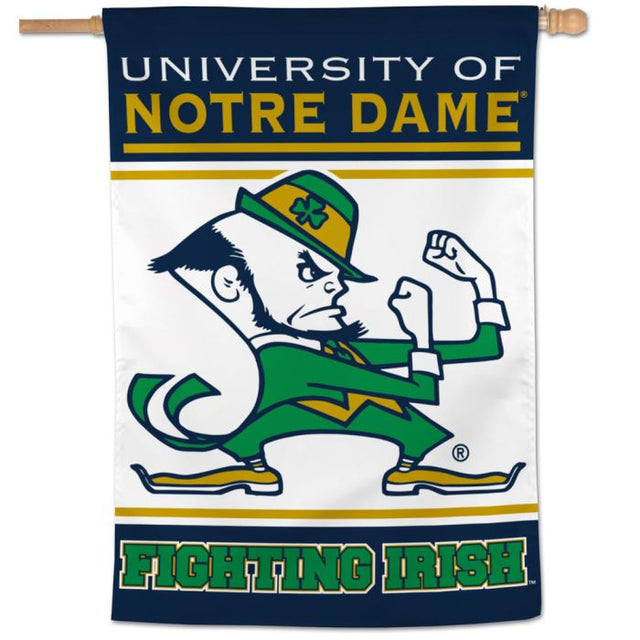 Bandera vertical de Notre Dame Fighting Irish de 28" x 40"