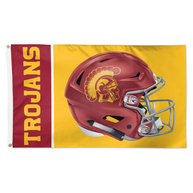 Bandera de lujo con el casco de los Trojans de la USC, 3 x 5 pies