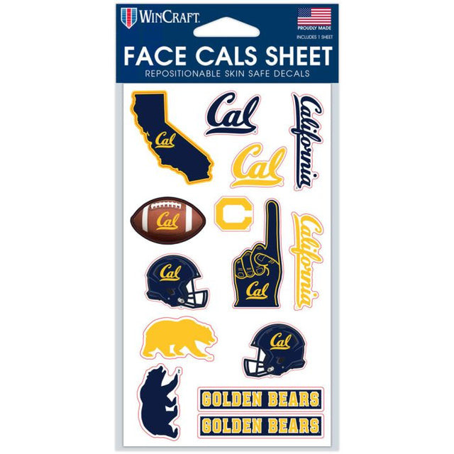 California Golden Bears Face Cals 4" x 7"