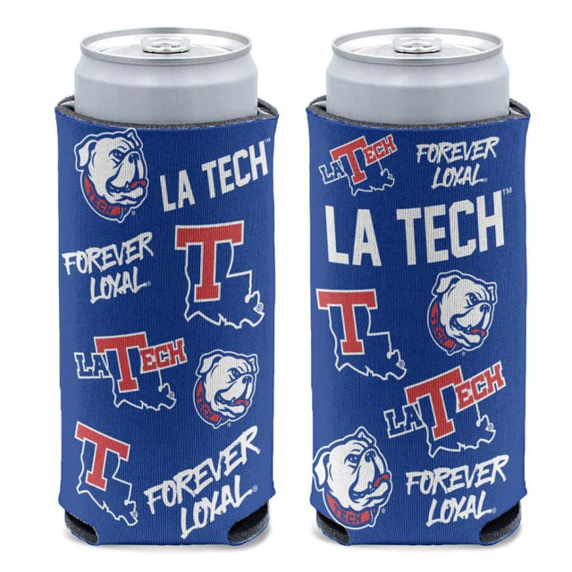 Refrigerador de latas delgado de 12 oz de Louisiana Tech Bulldogs