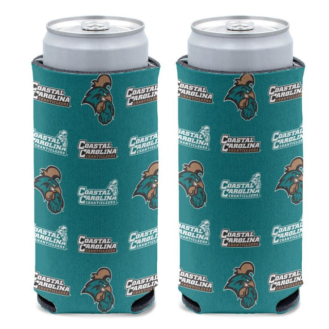 Enfriador de latas delgado de 12 oz Coastal Carolina Chanticleers