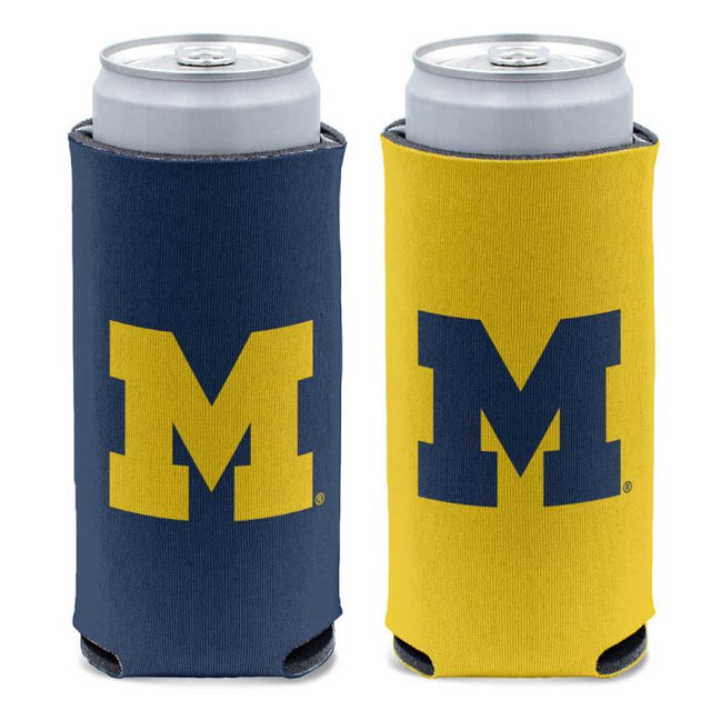 Enfriador de latas delgado de 12 oz de los Wolverines de Michigan