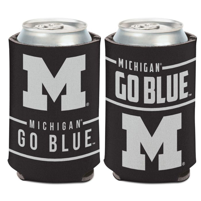 Enfriador de latas negro Michigan Wolverines de 12 oz.