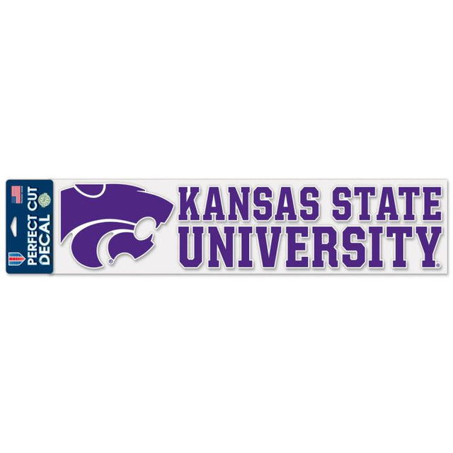 Kansas State Wildcats Perfect Cut Decals 4" x 17"