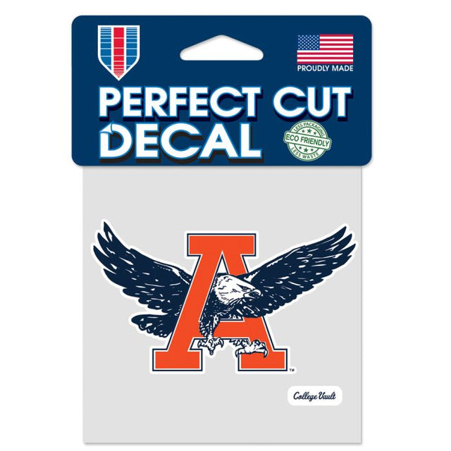 Calcomanía de color de corte perfecto de Auburn Tigers/College Vault de 4" x 4"