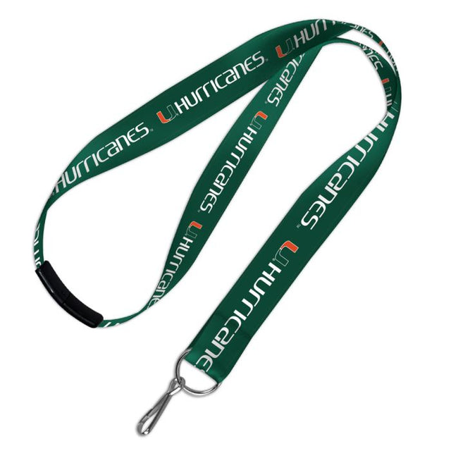 Miami Hurricanes Lanyards w/Breakaway 1"