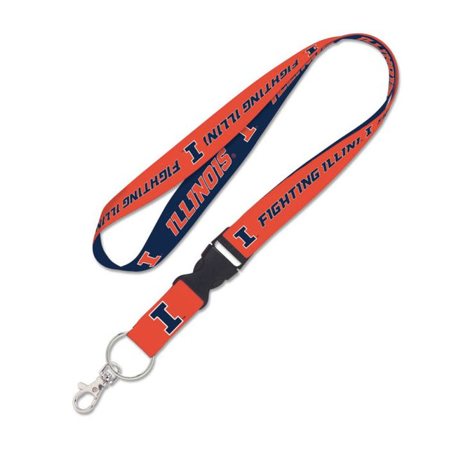 Illinois Fighting Illini Lanyard w/detachable buckle 1"