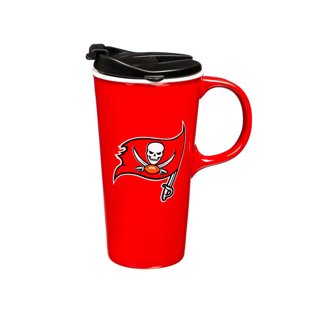 Tampa Bay Buccaneers bebe café con leche para viaje en caja de 17 oz