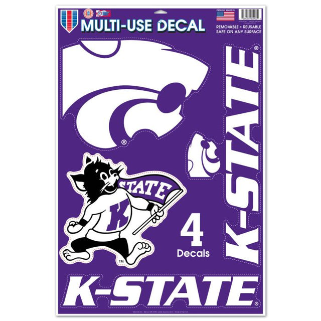 Calcomanía multiusos de Kansas State Wildcats, 11" x 17"