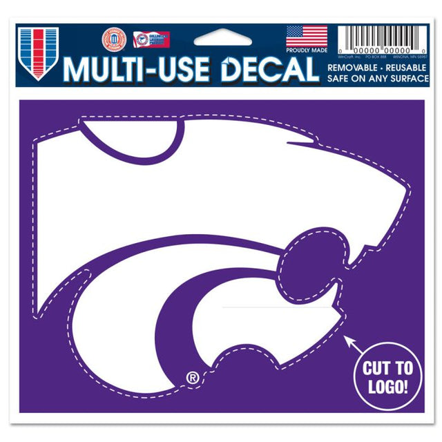 Calcomanía multiusos de Kansas State Wildcats: cortada con el logotipo de 5" x 6"