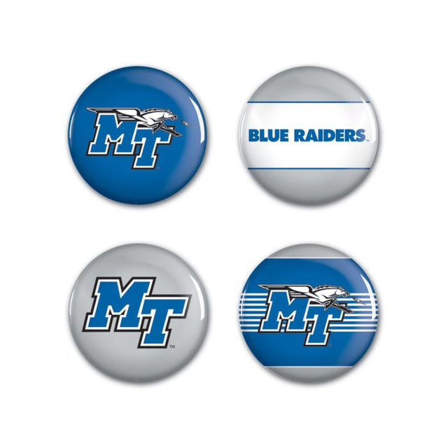 Middle Tennessee State Blue Raiders Button 4 Pack 1 1/4" Rnd