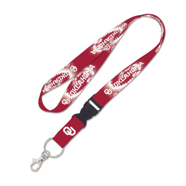 Oklahoma Sooners TIE DYE Lanyard w/detachable buckle 1"