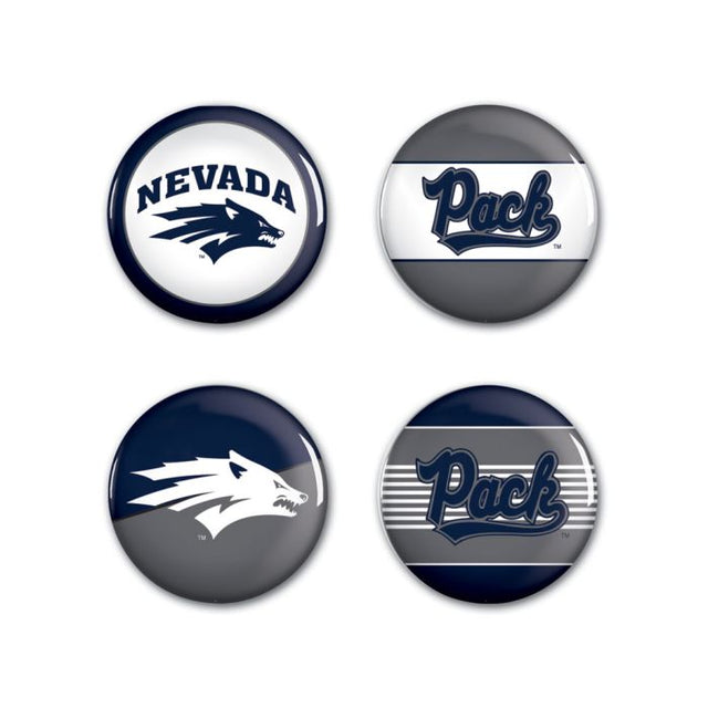 Nevada Wolf Pack Button 4 Pack 1 1/4" Rnd