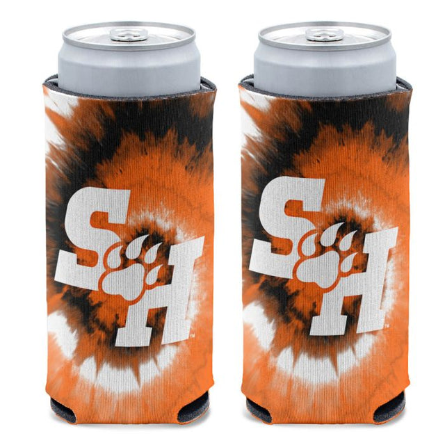 Enfriador de latas delgado de 12 oz con teñido anudado de los Bearkats de Sam Houston State